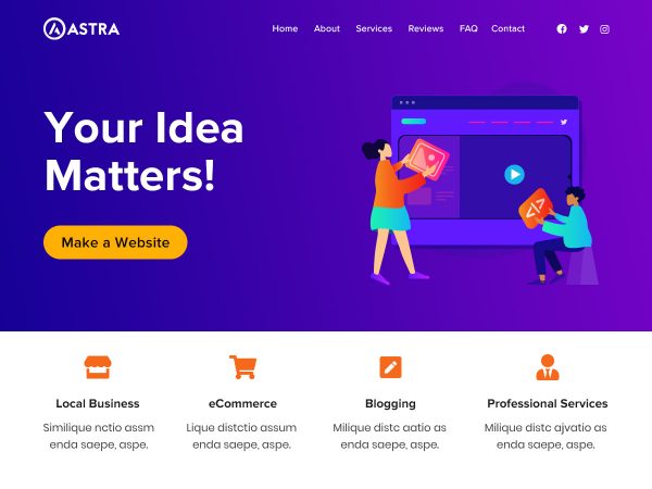 astra wordpress主题