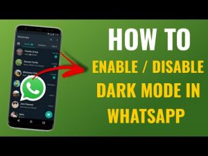 WhatsApp无法启用夜间模式