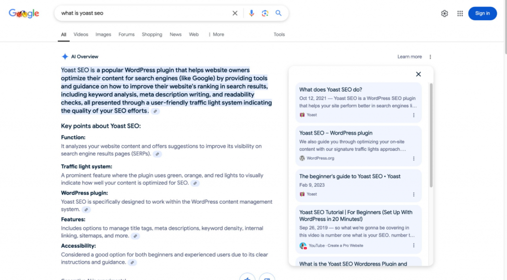 谷歌搜索引擎结果页面（SERP）的特点 (3)