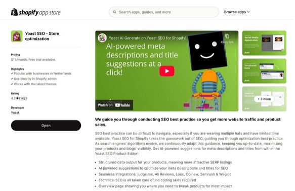 Yoast SEO for Shopify：您的SEO专家 22