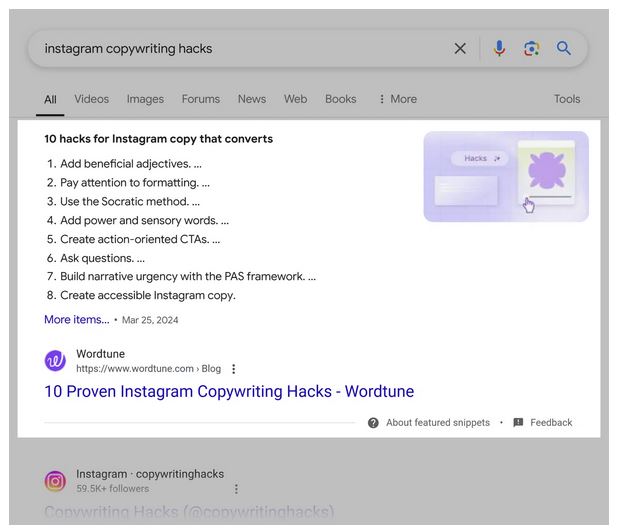 分析搜索结果页面（SERP）的特征 10