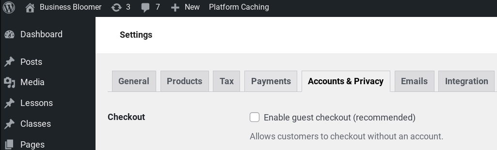 WooCommerce： 允许现有客户使用访客结账 (2)