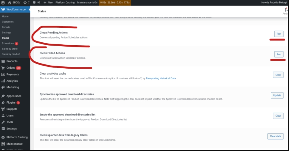 WooCommerce： 批量删除待处理失败的预定操作 (1)