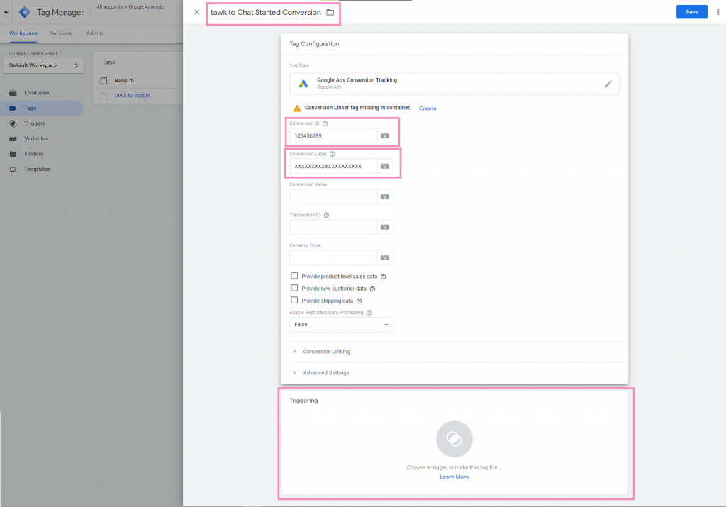 在GTM中设置Google AdWords转化跟踪 6