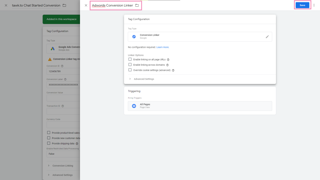 在GTM中设置Google AdWords转化跟踪 9