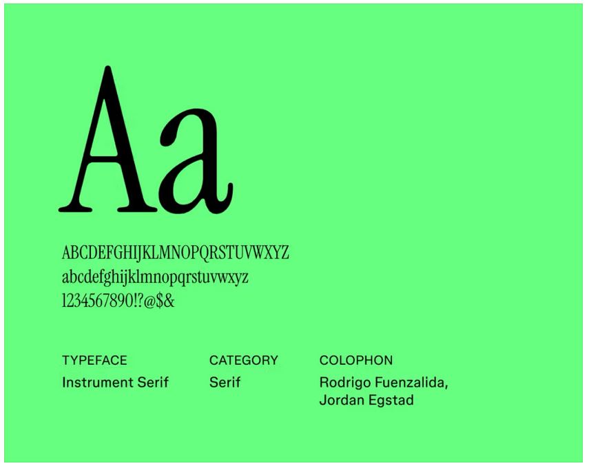 字体 3：Instrument Serif 4