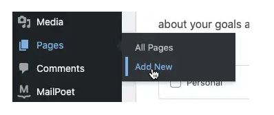 要向 WordPress 网站添加页面 5